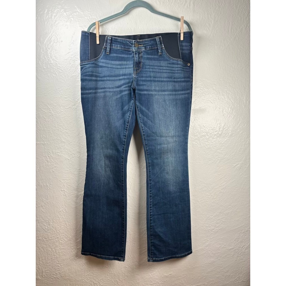 Isabel Maternity Jeans Women 10/30R Blue Bootcut Pregnancy Fair Trade Coastal